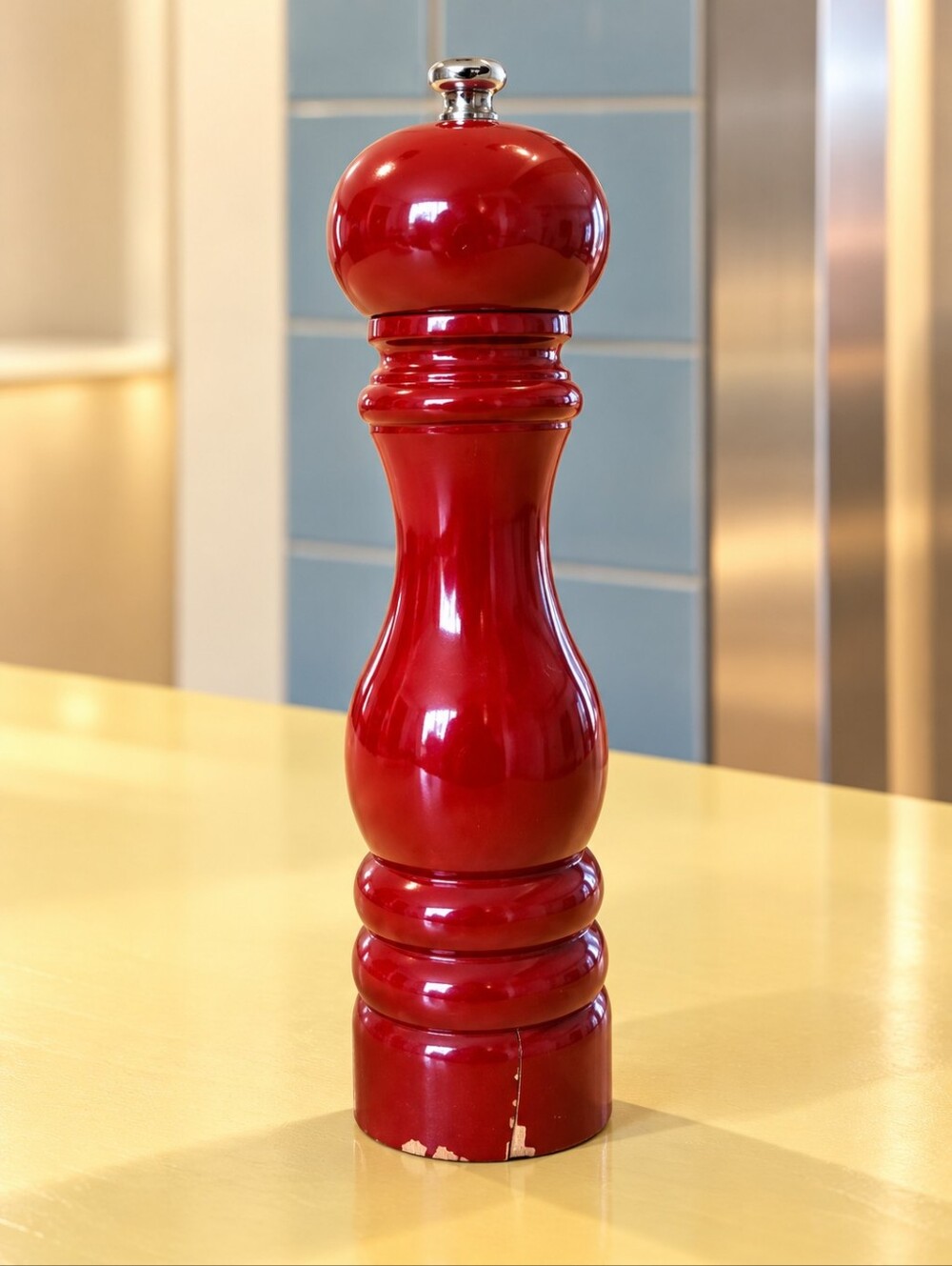 Peugeot Paris u'Select Red Wood Pepper Mill 9" Made in France